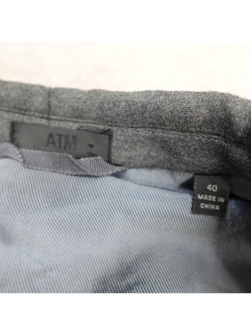 ATM Blazer 40R Gray Anthony Thomas Melillo Working Cuffs Unstructured Cuffs